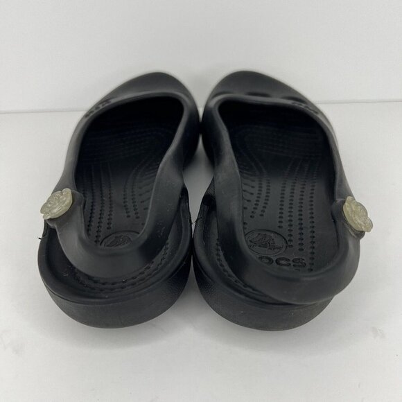 Crocs Kadee Ballet Flats Women's Size 7 Black Shoes Slip On Comfort Sandals - Picture 4 of 9
